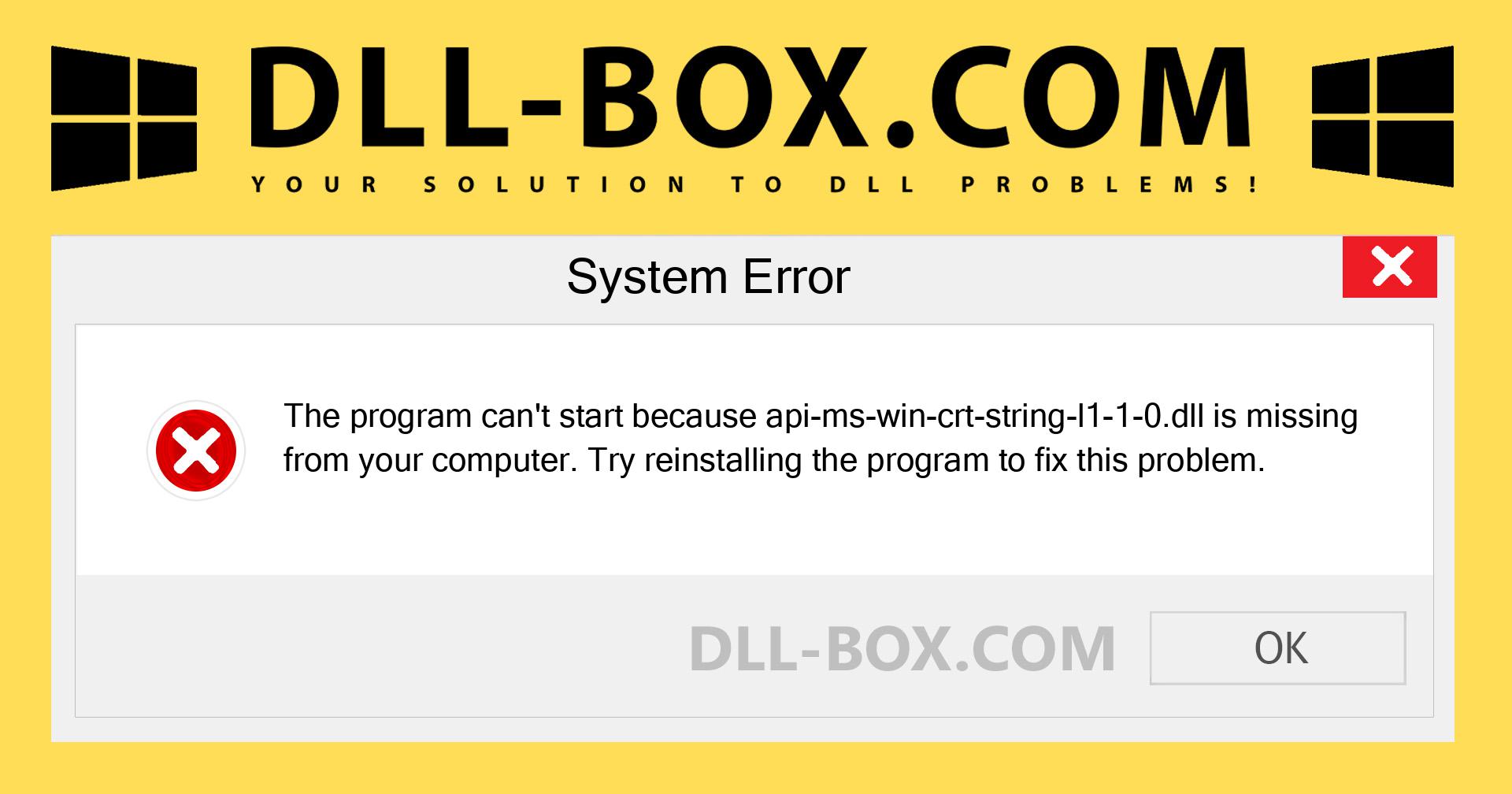 حل مشكلة رسالة الخطأ api-ms-win-crt-heap-l1-1-0.dll ويندوز 8